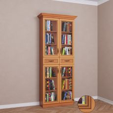 Шкаф для книг шириной 80-90 см цвета патина ольха