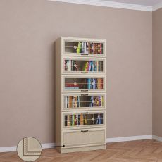 Книжный шкаф библиотека цвета патина молочный дуб
