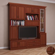 Малогабаритная стенка для гостиной под тв цвета патина итальянский орех