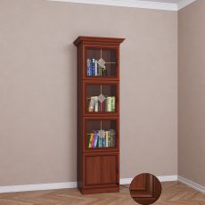 1-створчатый книжный шкаф со стеклянными дверцами библиотека цвета патина итальянский орех
