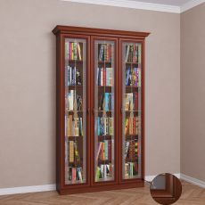 3-створчатый книжный шкаф цвета патина итальянский орех