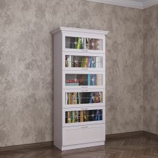 Книжный шкаф библиотека белого цвета