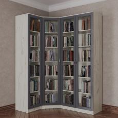 Книжный шкаф угловой цвета амадеус графит
