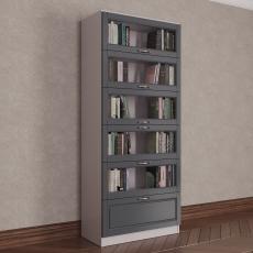 Книжный шкаф библиотека цвета амадеус графит