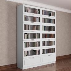 Книжный шкаф библиотека цвета амадеус белый матовый