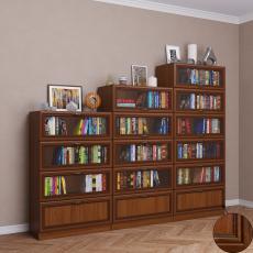 Книжный шкаф горка цвета патина донской орех