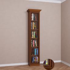 1-створчатый книжный шкаф со стеклом цвета патина донской орех